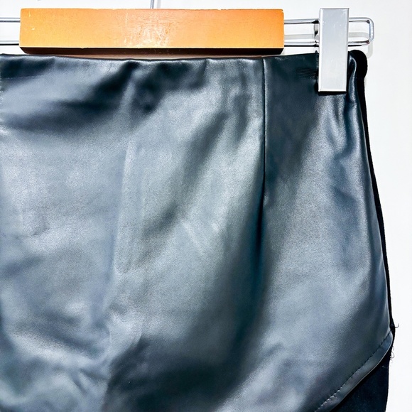 SIRENS Black faux leather mini skirt | Wrap detail | X-Small * - Picture 3 of 7